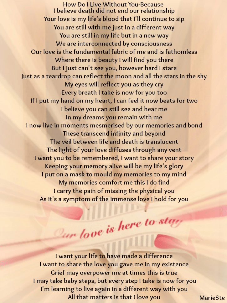 How Do I Live Without YouBecause The Grief Toolbox